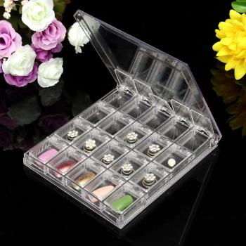 BluLover 20 Pezzi Smontabili Clarino Plastica Acrilica Chiodo Scatola d’Arte Portatile Contenitore Cosmetico