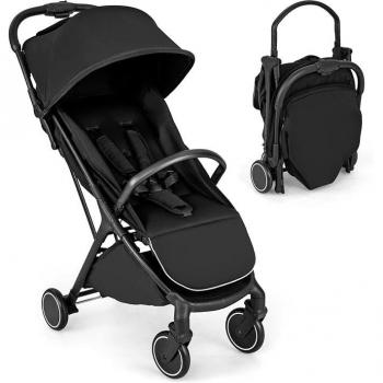 Costway Passeggino Portatile 1 Mano – Schienale Recliner Nero
