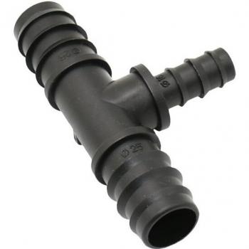 25mm to 16mm Barbed Tee Connector