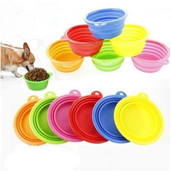 Set di ciotole pieghevoli in silicone per animali