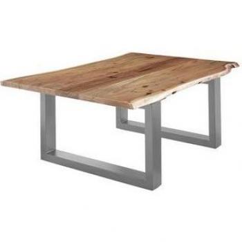 SAM OUTILLAGE Akazien Couchtisch mit Baumkante