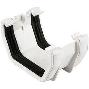 FloPlast 114mm Square Line Gutter Union Bracket - White