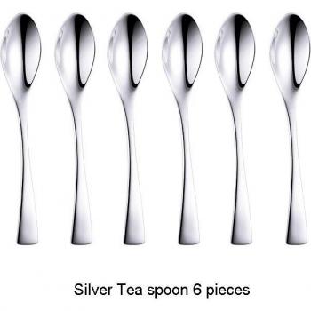 6Pcs Black Rose Gold Stainless Steel Spoon Set, Dishwasher Safe