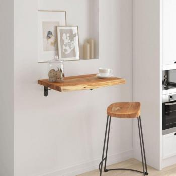 Estante de Pared Acacia Borde Vivo 70x40x2,5 cm