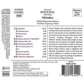 NAXOS Poulenc: Canciones de la Luz