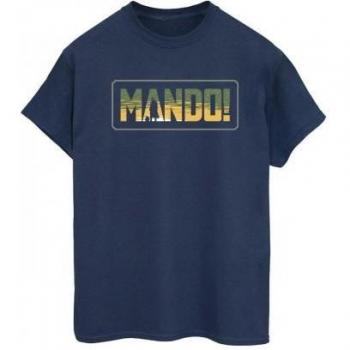 T-shirt Découpé Mando Mandalorian pour Femme en Coton
