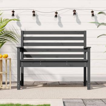 Vidaxl - Garden Bench Grey 109x48x91.5 cm Solid Wood Pine