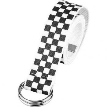 Black and White Plaid Belt