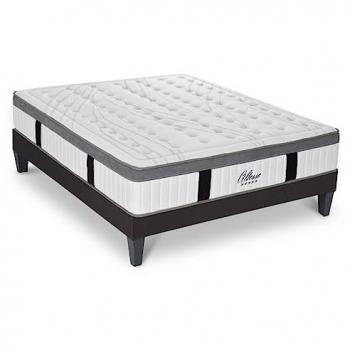 Ensemble Matelas Altesse Mousse Accueil Mémoire de Forme Ferme + Sommier Kit 160x200 cm