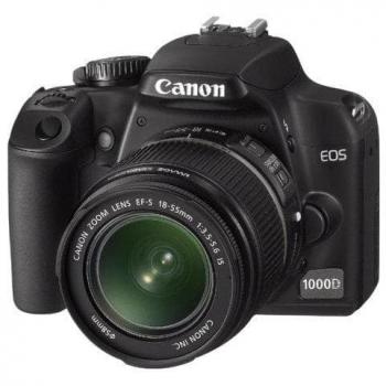 Canon EOS 1000D SLR-Kamera 10MP Live View Schwarz inkl. 18-55mm Objektiv