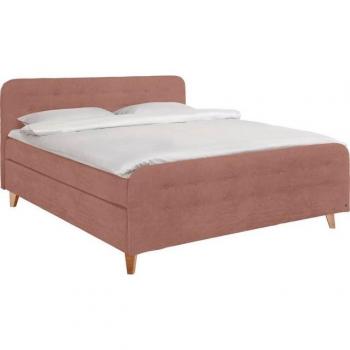 TOM TAILOR HOME Boxspringbett »NORDISCHER CHARME«, mit Knopfheftung im Kopfteil und Fußteil, Füße in Buche natur