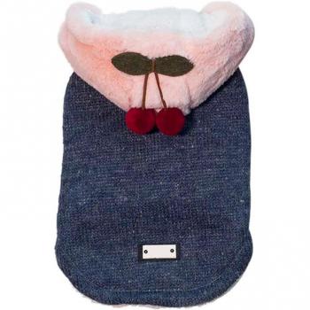 Cherry Print Padded Dog Jacket for Autumn/Winter