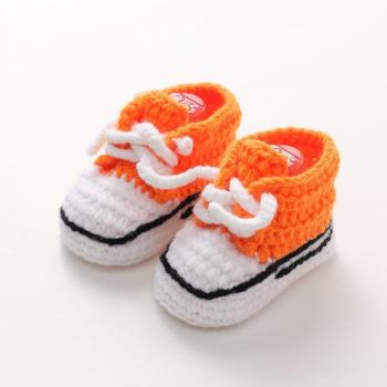 Handwoven Baby Shoes - Soft Sole High Top Walking Straps, Green, 11CM