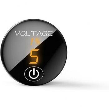 Panneau Numérique Voltmètre 5V-48V pour Véhicules avec Interrupteur Tactile