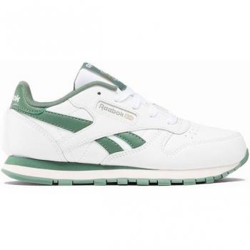 Zapatillas Reebok Classic Leather Infantil Blanco/Verde
