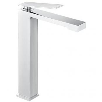 Grifo monomando caño alto lavabo - Grifería de baño encimeras agua fría y caliente Cromo