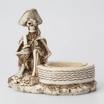 Blackbeard’s Ember Throne – Resin Pirate Skull Ashtray Sculpture