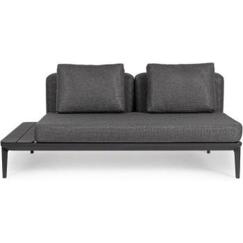 Matrix Garten-Couch aus Aluminium – Bizzotto, Anthrazit
