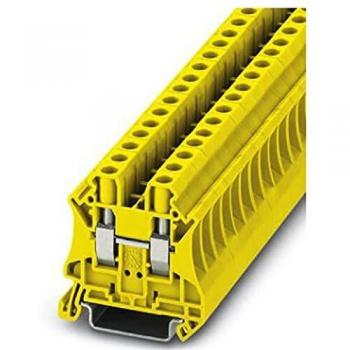 Borne terminal pasante amarillo, Phoenix Contact, atornillado