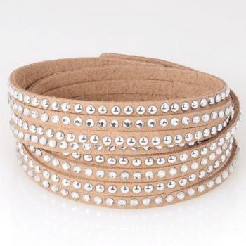 Miasol Double Wrap Rivet Suede Leather Bracelet