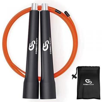 CORESTEADY Speed Rope - Corda per Saltare Regolabile PRO – Ideale per Allenamenti per Perdere Peso, HIIT Training, Crossfit, MMA, Boxing e Condizionamento