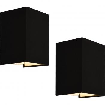 Set di Applique Interni Schwerin - Paralume Quadrato Nero
