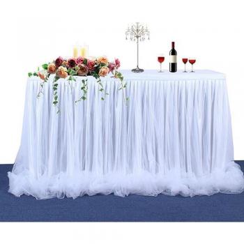 6ft Tulle Tutu Table Skirt for Baby Showers