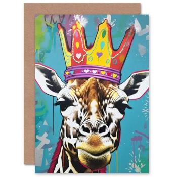 Royal Giraffe Birthday Note