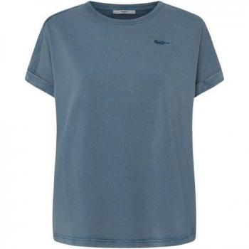 Maglietta Pepe Jeans Edith Blu Mare A Maniche Corte XS-S