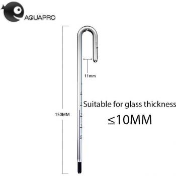 Termómetro colgante para acuario, diseño en U, adecuado para vidrio de 6mm a 15mm