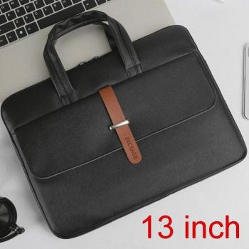 Sacoche cuir PU imperméable pour homme et femme, compatible PC 13 14 15,6 pouces