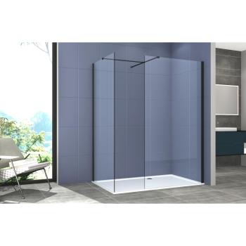 Walk‑In Box Doccia Nero Opaco 100x100 cm