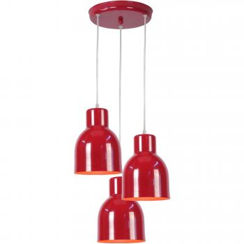 Lampe suspendue TOSEL CARLSON rouge D 30 x H 100 cm