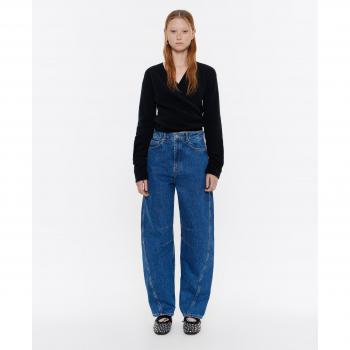 Bimba y Lola Women's Mid-Rise Barrel Jeans - Medium Blue