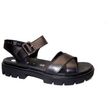 Remonte Women's Black Adjustable Sandals D7950-00 Si