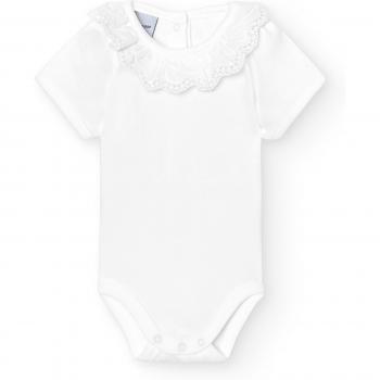 Pack de 2 bodys de bebé cuello volante bolillo Babidú