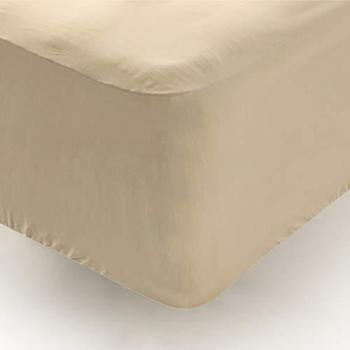 Sábana Bajera Ajustable Algodón 100% 180 Hilos Beige