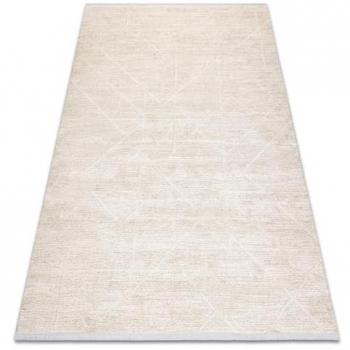 Alfombra Suave con Flecos Beige 80x150 cm