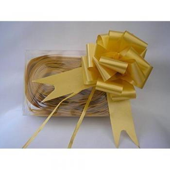 30 x Gold Satin Pull Bows - 31mm