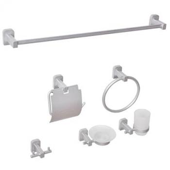 Set Moderno Bagno 6 pezzi Argento