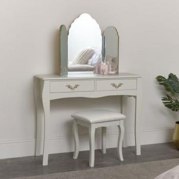 MELODY MAISON Dressing Table & Stool Set - Elizabeth Ivory Range