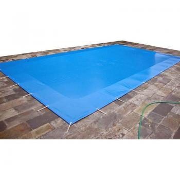 Copertura Piscina 6x10m Blu PVC 600 g/mq Antiraggi UV Rinforzato Sicurezza Bambini Foglio invernale
