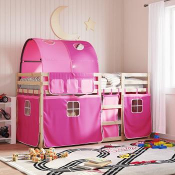 VidaXL Bunk Bed Pink 80x200 cm Solid Wood Pine