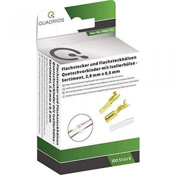 QUADRIOS 1908C179 Assortimento di capicorda a compressione 0.50 mm² 1 mm² Ottone, Trasparente 100 Parti