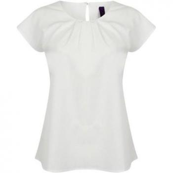 Damia Henbury T-shirt a Manica Corta Plissata