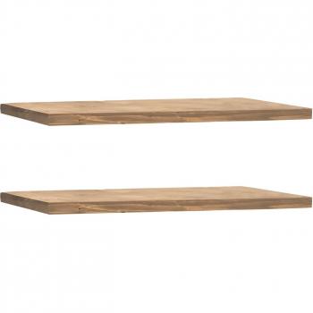 Ensemble de 2 Étagères Flottantes en Sapin Vieilli 140x3,2cm