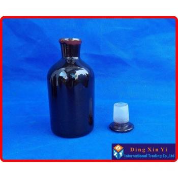 250ml Amber Laboratory Bottle with Ground-in Glass Stopper