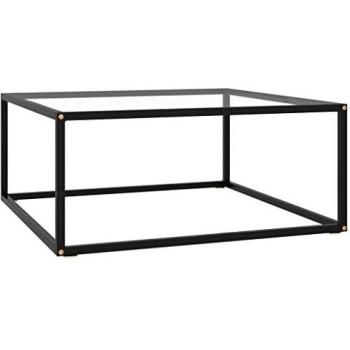 Mesa de Centro 80 cm Vidro Preto Temperado