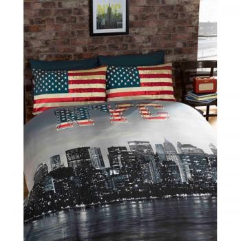 New York Skyline Duvet Cover Set - Multicoloured