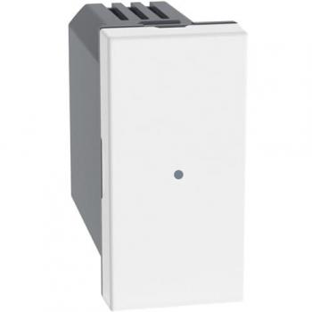 Module de prise connecté BTicino MatixGO 1 module blanc avec LED bleu